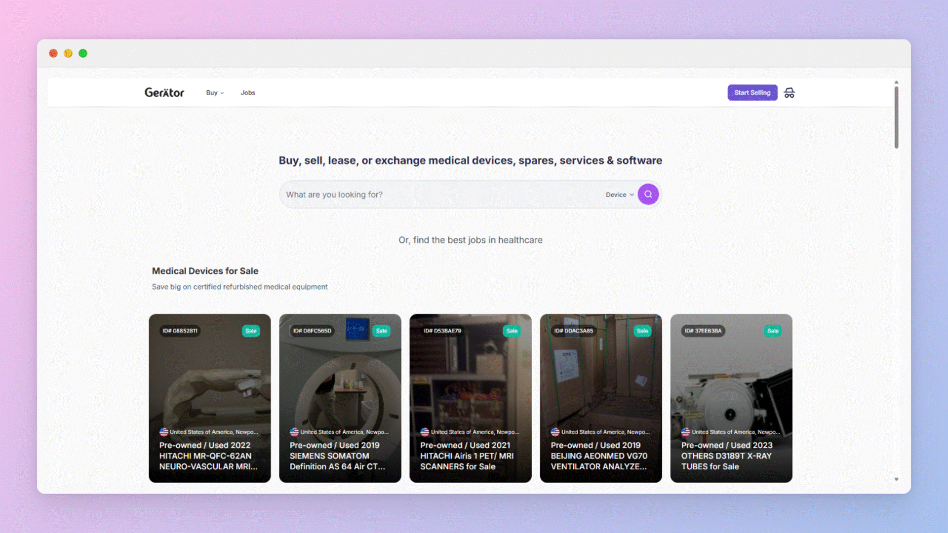 Create an account on Gerätor