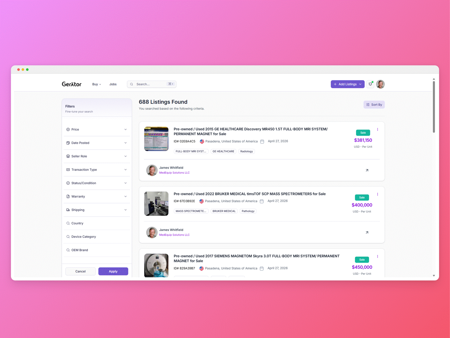 Find the right listing faster.